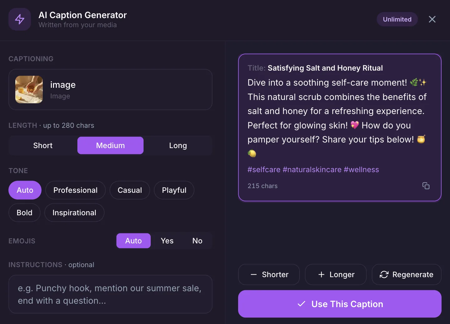 Kabon AI caption generator